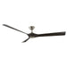 Torque 70" Ceiling Fan in Brushed Nickel/Ebony