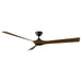 Torque 70" Ceiling Fan in Matte Black/Distressed Koa