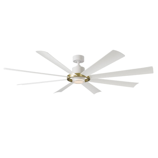 Aura 72" Ceiling Fan in Soft Brass/Matte White