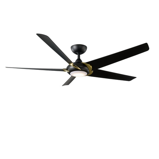 Lucid 62" Ceiling Fan in Soft Brass Arms/Matte Black