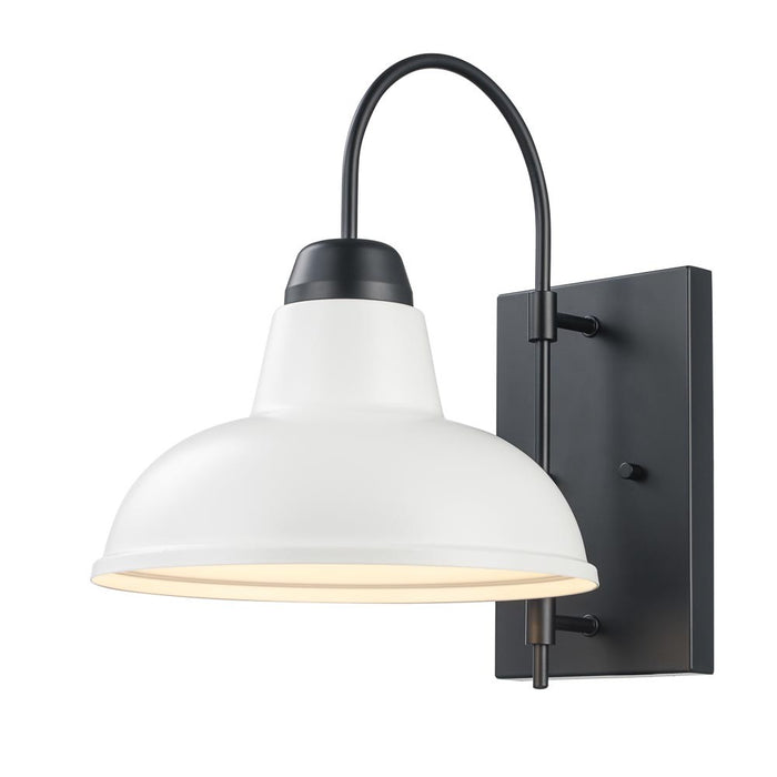 One Light Wall Mount in Black-White