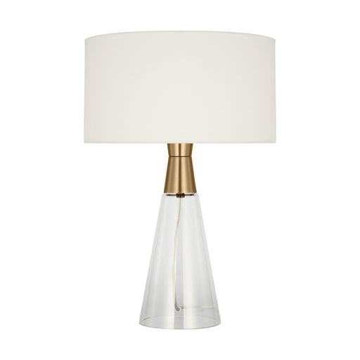 Pender One Light Table Lamp in Satin Brass