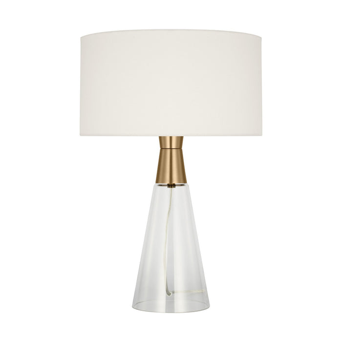 Pender One Light Table Lamp in Satin Brass