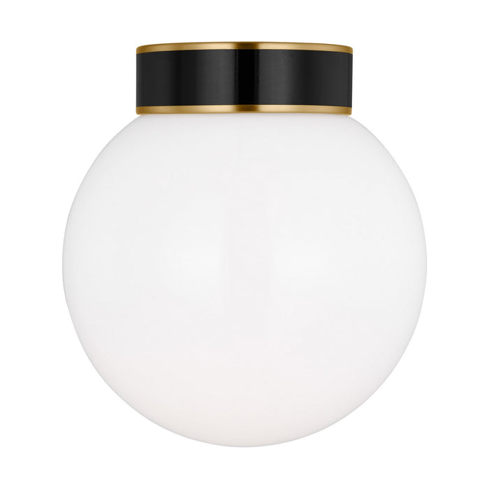 Monroe One Light Flush Mount in Burnished Brass