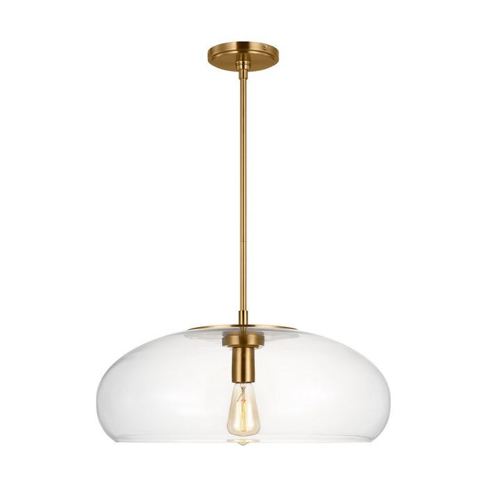 Largo One Light Pendant in Burnished Brass