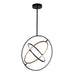 Trilogy LED Pendant in Black & Brass