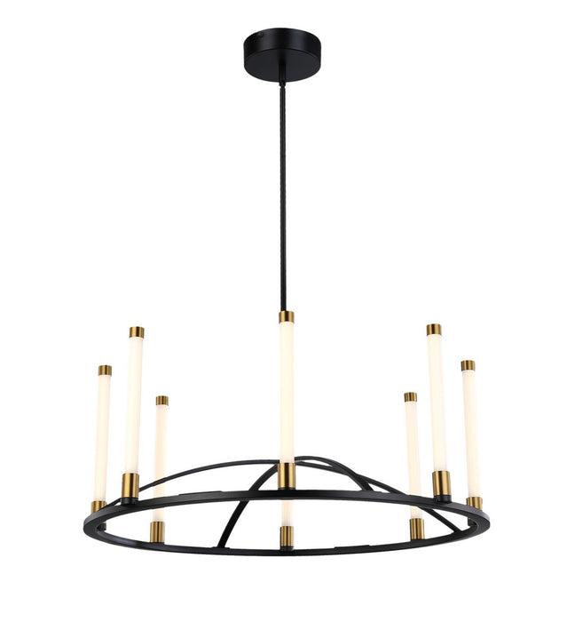 Infiniti LED Chandelier in Matte Black & Brass