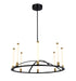 Infiniti LED Chandelier in Matte Black & Brass