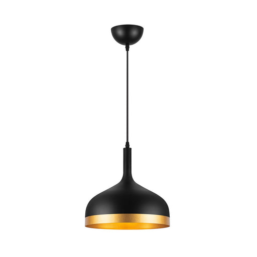 Dash One Light Pendant in Black & Gold