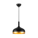 Dash One Light Pendant in Black & Gold