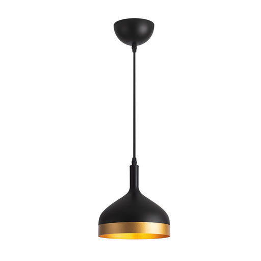 Dash One Light Pendant in Black & Gold