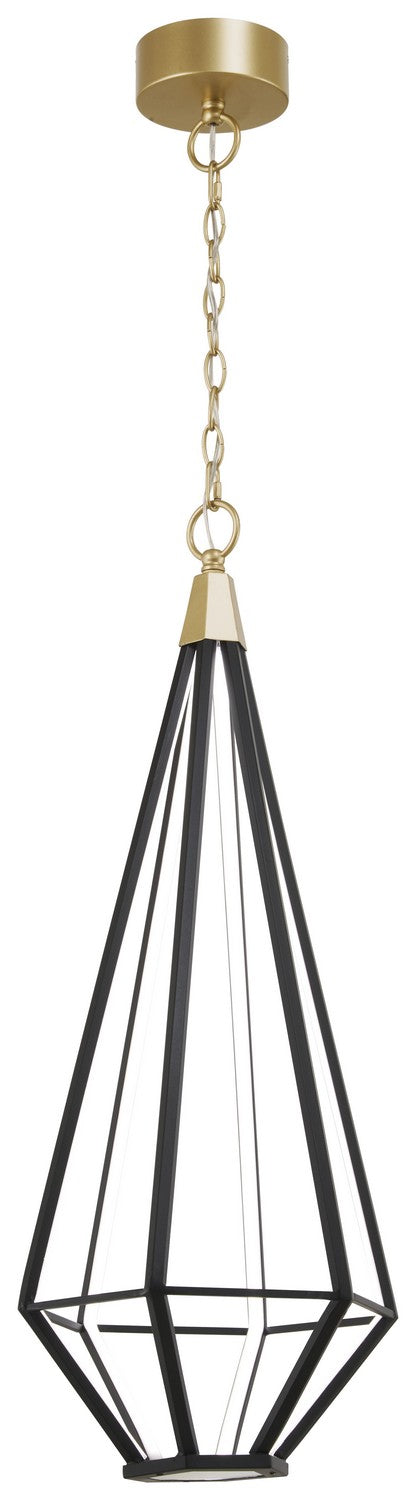 Dripping Gems LED Pendant in Soft Brass & Black