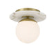 1205-695- Orban 1-Light Semi-Flush Mount in Soft Brass by Minka Lavery