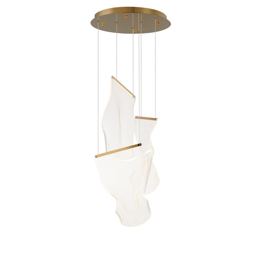 E24874-133FG- Rinkle LED Pendant in French Gold by ET2