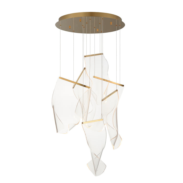 E24875-133FG- Rinkle LED Pendant in French Gold by ET2