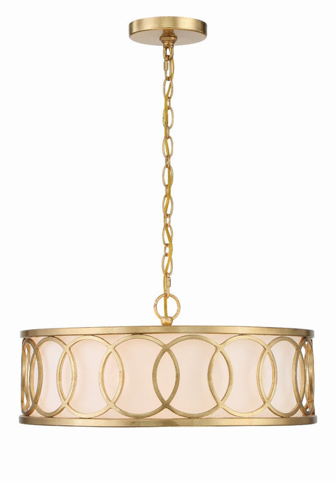 287-GA- Graham 6-Light Chandelier in Antique Gold by Crystorama