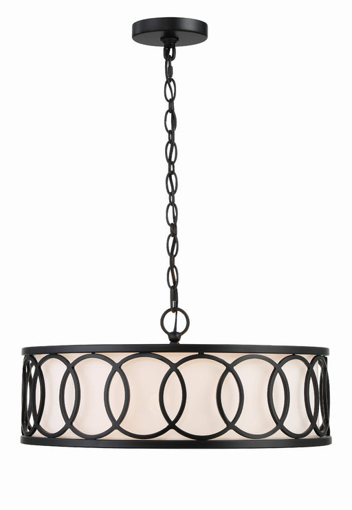 287-MK- Graham 6-Light Chandelier in Matte Black by Crystorama