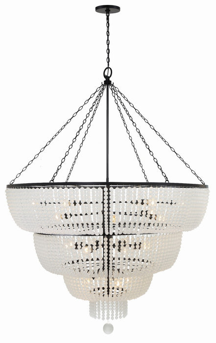 618-MK- Rylee 32 Light Chandelier in Matte Black by Crystorama