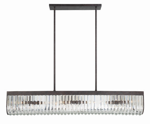 ALI-B2007-CZ- Alister 6-Light Chandelier in Charcoal Bronze by Crystorama