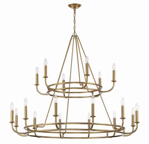 BAI-A2109-AG- Bailey 18-Light Chandelier in Aged Brass by Crystorama