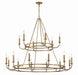 BAI-A2109-AG- Bailey 18-Light Chandelier in Aged Brass by Crystorama