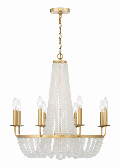 BLA-10668-GA- Bella 8-Light Chandelier in Antique Gold by Crystorama