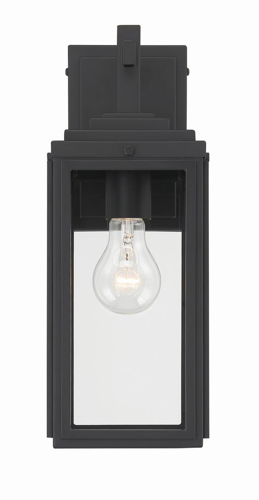 BYR-80101-MK- Byron 1-Light Outdoor Wall Mount in Matte Black by Crystorama