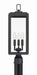 BYR-80109-MK- Byron 3-Light Outdoor Post Mount in Matte Black by Crystorama