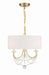 DEL-90803-AG- Delilah 3-Light Mini Chandelier in Aged Brass by Crystorama