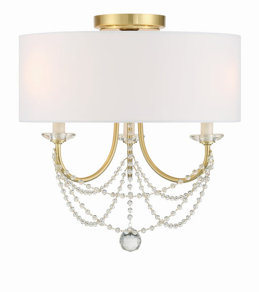 DEL-90803-AG_CEILING- Delilah 3-Light Ceiling Mount in Aged Brass by Crystorama