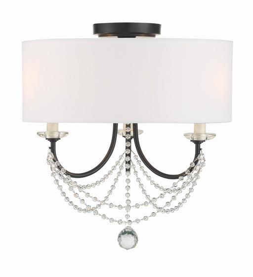 DEL-90803-MK_CEILING- Delilah 3-Light Ceiling Mount in Matte Black by Crystorama