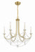 DEL-90806-AG- Delilah 6-Light Chandelier in Aged Brass by Crystorama