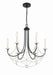 DEL-90806-MK- Delilah 6-Light Chandelier in Matte Black by Crystorama