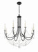 DEL-90808-MK- Delilah 8-Light Chandelier in Matte Black by Crystorama