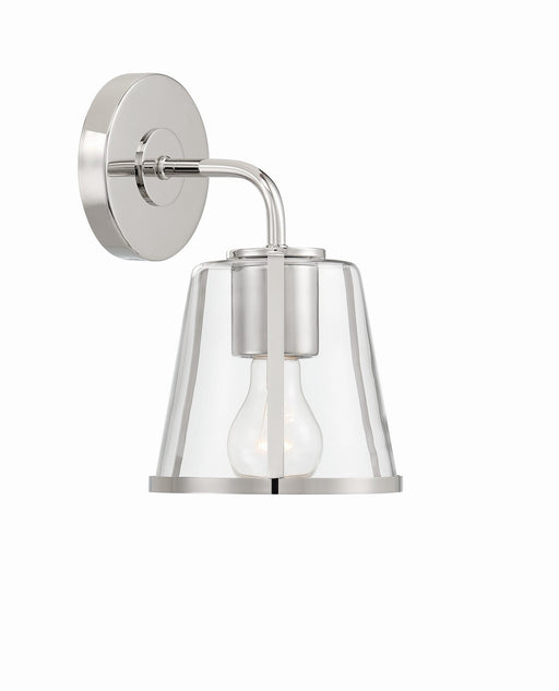 FUL-911-PN-CL- Fulton 1-Light Bath in Polished Nickel by Crystorama