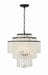 GAB-B7304-MK- Gabrielle 4-Light Chandelier in Matte Black by Crystorama