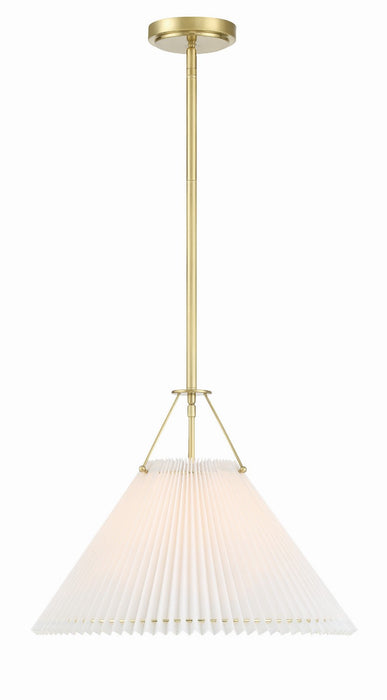 GAM-71003-AG- Gamma 1-Light Pendant in Aged Brass by Crystorama