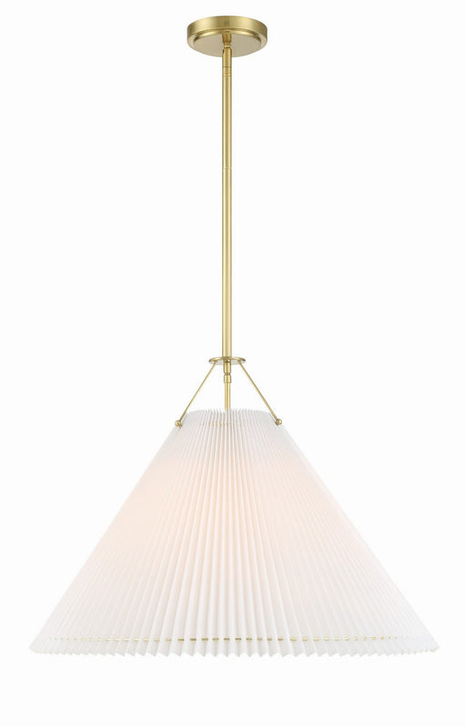 GAM-71005-AG- Gamma 1-Light Pendant in Aged Brass by Crystorama