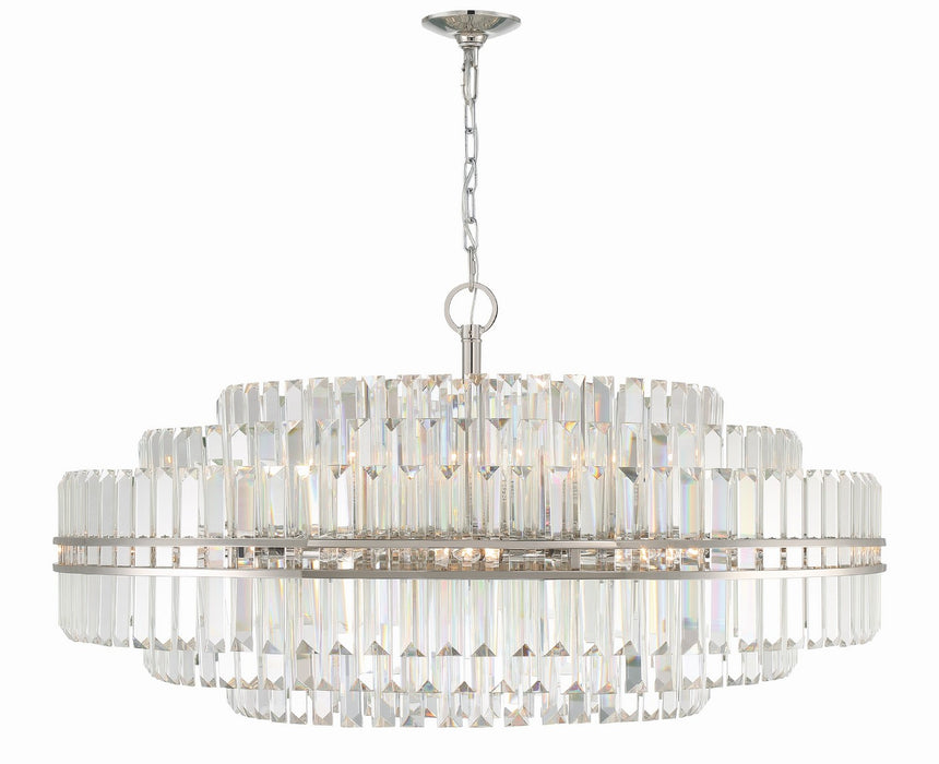 HAY-1409-PN- Hayes 32 Light Chandelier in Polished Nickel by Crystorama