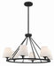 KEE-A3006-BF- Keenan 6-Light Chandelier in Black Forged by Crystorama