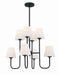 KEE-A3008-BF- Keenan 8-Light Chandelier in Black Forged by Crystorama