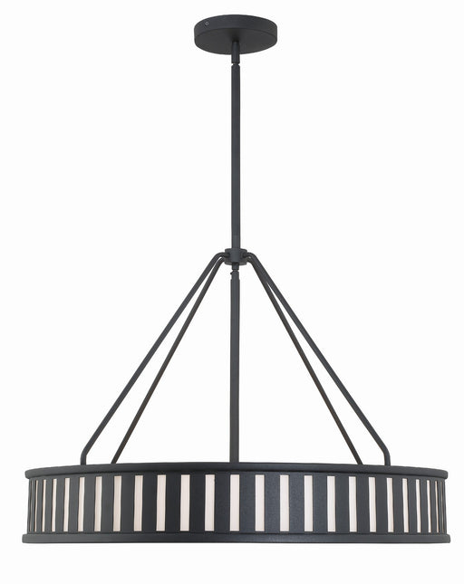 KEN-8306-BF- Kendal 6-Light Pendant in Black Forged by Crystorama