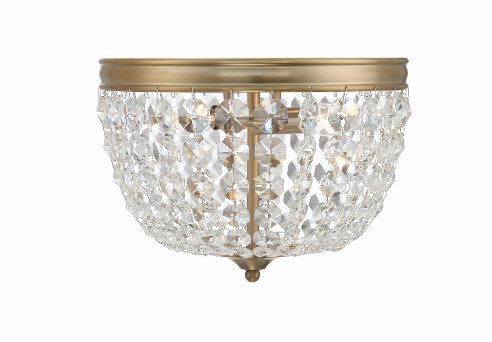 NOL-312-VG-CL-MWP- Nola 2-Light Ceiling Mount in Vibrant Gold by Crystorama