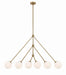 OMN-3006-AG- Omni 6-Light Chandelier in Aged Brass by Crystorama