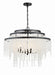 POP-A5076-MK-FR- Poppy 6-Light Chandelier in Matte Black by Crystorama