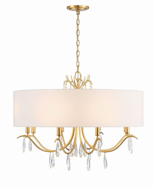 ROL-18808-GA- Rollins 8-Light Chandelier in Antique Gold by Crystorama