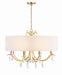 ROL-18808-GA- Rollins 8-Light Chandelier in Antique Gold by Crystorama