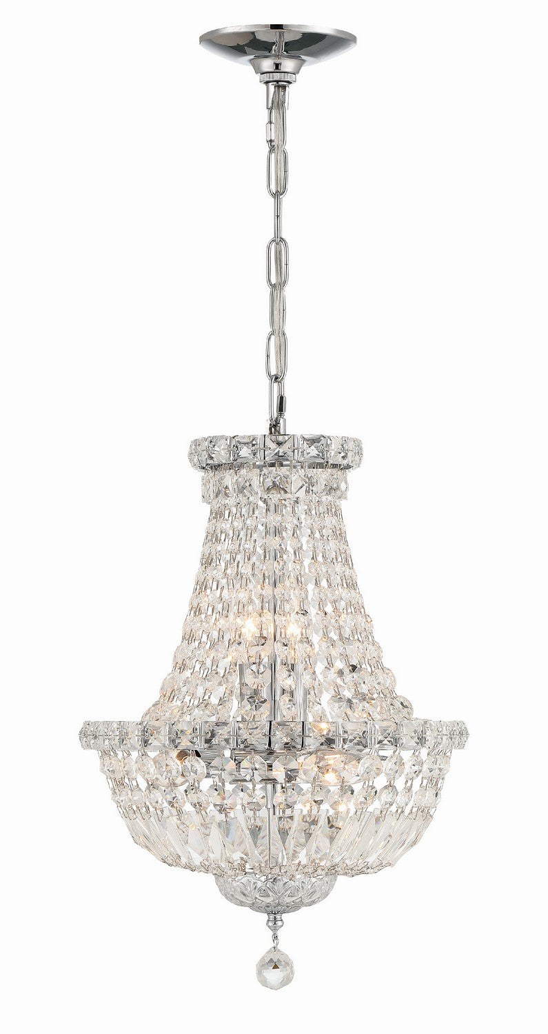 ROS-A1006-CH-CL-MWP- Roslyn 5-Light Mini Chandelier in Polished Chrome by Crystorama