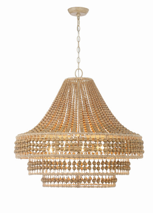 SIL-B6008-BS- Silas 8-Light Chandelier in Burnished Silver by Crystorama