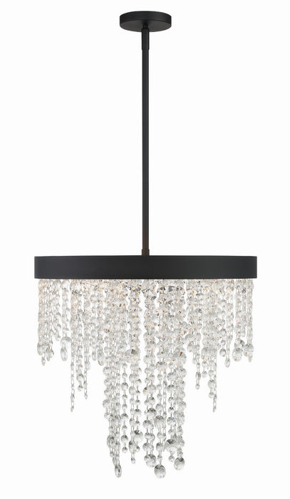 WIN-615-BF-CL-MWP- Winham 5-Light Chandelier in Black Forged by Crystorama